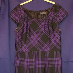 Jessica Howard purple plaid pencil dress